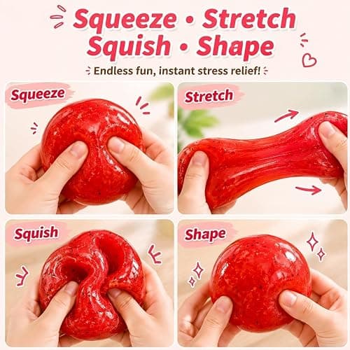 Slushy Watermelon Squishy, Zero Bounce Back Squishys Watermelon Stress Ball, Realistic Fake Food Stress Ball, Mashed Skin Soft Filled Squeeze Relaxing Fidget for Adults (Watermelon) thumbnail 4