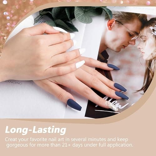 Gel Nail Polish Set, VANREESA 21 Classic Colours Pink Glitter White Wine Red Brown Gray Gel Polish Set Required Soak Off UV/LED Lamp Nail Varnish Kit for Women Beauty Gift thumbnail 5