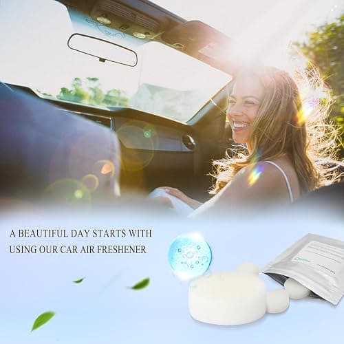ORIESSE 32pcs Vanilla Car Air Freshener Vent Clips Refill Fragrance Tablets | 8 Pack 1.7cm/0.7inches Diameters Sweet Vanilla Scented Pads for Car Scents thumbnail 2