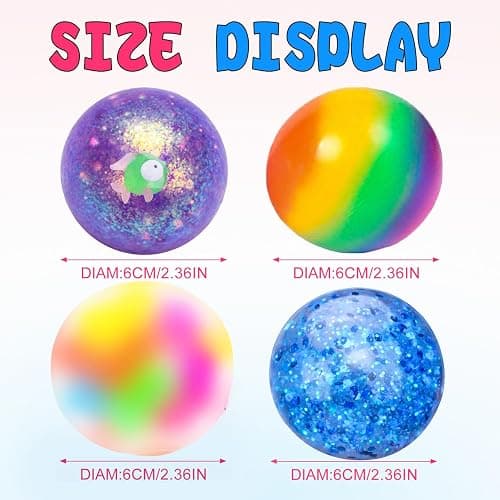 Stress Balls Set, Squishy Stress Ball, 4 Pack Squeeze Ball for Adults, Squeeze Ball for Adults Stress Relieve, Stress Relieve, Increase Entertainment thumbnail 2
