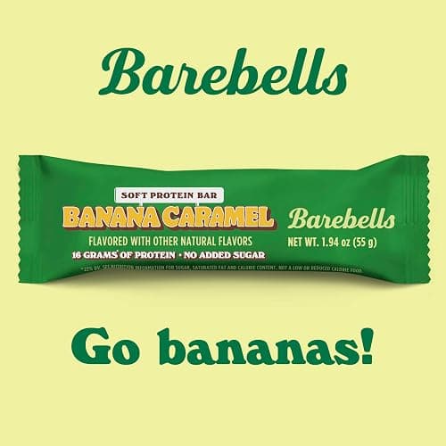 Barebells Soft Protein Bars Banana Caramel - 12 Bars (1 pack of 12) - Protein Snacks with 16g of High Protein - Fluffy Chocolate Treat with 2g of Total Sugars - Soft Protein Snack & Breakfast Bars thumbnail 7