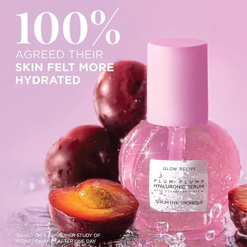 Glow Recipe Brighten + Hydrate Treatment Duo - Guava Vitamin Dark Spot C Serum (30ml) & Plum Plump Hyaluronic Serum (30ml) - Hydrate, Help Diminish the Look of Dark Spots & Even Tone thumbnail 2