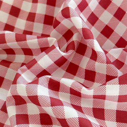 NSNLGSGC Red Gingham Grid Duvet Cover Set Twin, 100% Washed Cotton Plaid Comforter Cover Set,Ultra-Soft & Lightweight Cottage Bedding Set(2PCS, Twin) thumbnail 2