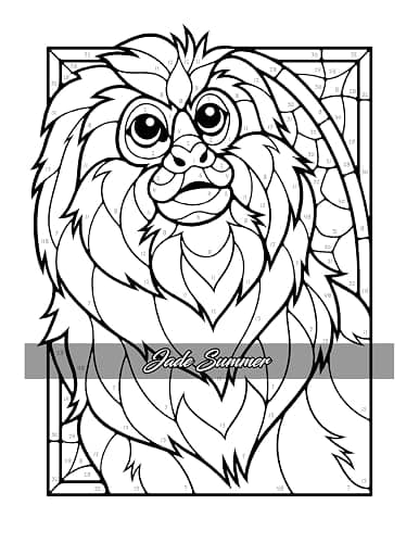 Color by Number Animals: Adult Coloring Book with Cats, Dogs, Birds, Butterflies, Horses, Sloths, and Many More for Stress Relief and Relaxation thumbnail 39