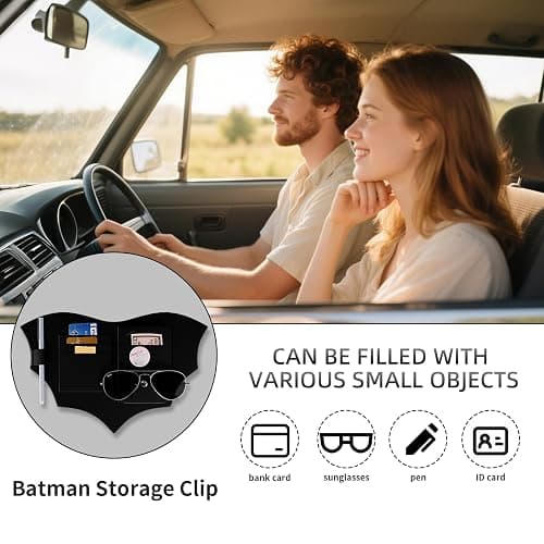 AWinjoy Car Visor Organizer, Multifunctional Auto Interior Accessories Storage Pocket Sun Visor Pouch for Card License Registration Document Pen Key Interior Accessories Pocket Organizer thumbnail 5