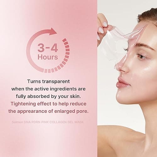 medicube Salmon DNA PDRN pink collagen jelly gel mask | overnight face mask for glass glow skin- elasticity, hydrating, firming and moisturizing | korean skincare, 28g, 4ea thumbnail 3