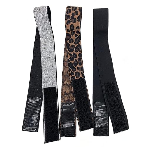 Atimiaza 3 Pcs Elastic Bands for Wigs - Lace Melting, Edge Wrap to Lay Edges (Silver, Leopard, Black Pack) thumbnail 3