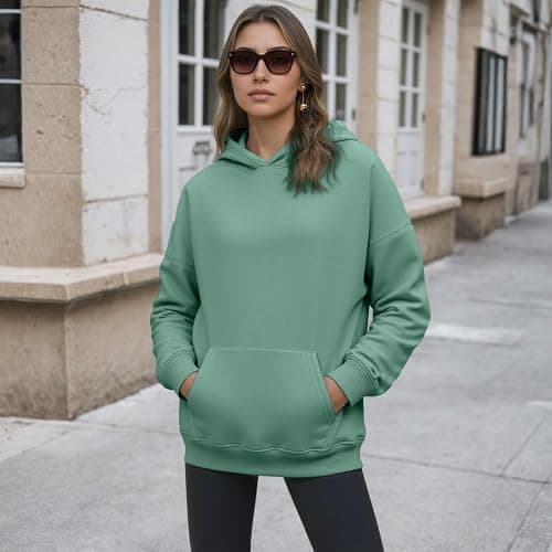 YARBCEN Womens Hooded Hoodies Sweatshirts - Long Sleeve Crewneck Sweaters With Pocket 2026 Fashion Spring Oversized Clothes thumbnail 4