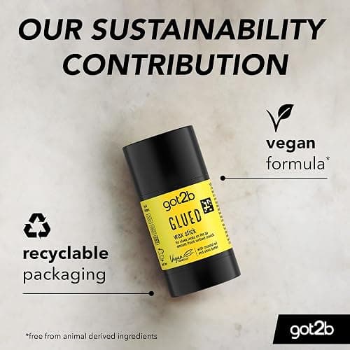 got2b Glued Wax Stick 50g, Long-Lasting Styling Wax Stick, Clear Hair Wax Stick for Slick Looks On the Go, Non-Greasy Hair Pomade to Tame Flyaways, Strong Hold, Vegan Formula* thumbnail 7