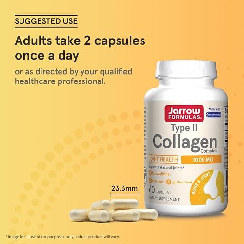 Jarrow Formulas® Type II Collagen Complex 1000 mg Supplements, Supports Skin and Joint Health, 60 Capsules, 30 Day Supply thumbnail 7