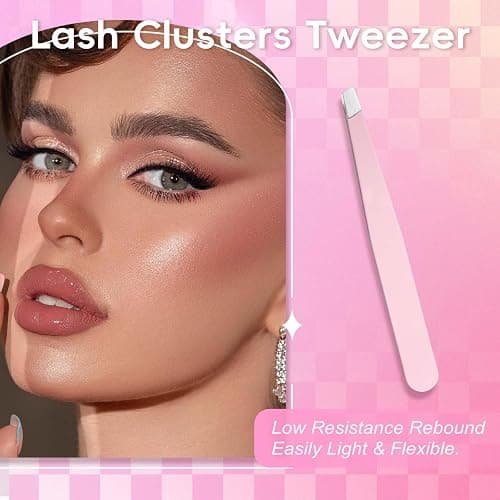 FADLASH Lash Extension DIY Kit Volume Fluffy Lash Clusters D Curl Cluster Lashes with Lash Bond and Seal Lash Tweezers for DIY Eyelash Extension at Home for Self Use（Kit 100D-0.07D-12-18MIX） thumbnail 5