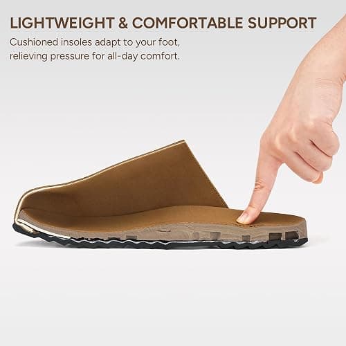 Stelle Clogs Women Mens Arch Support Suede Soft Cork Footbed Sandals Potato Shoes Slip on Home Slippers Non-Slip Comfort thumbnail 5