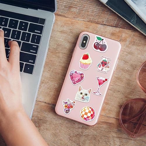 50 PCS Vintage Pink Y2K Girls Stickers, Waterproof Retro Aesthetic Sticker for Water Bottles Laptops Phone Luggage Guitar Journaling Decorative Decals for Girl Teens Adults thumbnail 4