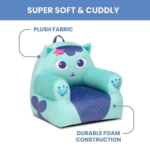Delta Children - Gabby's Dollhouse Cozee Buddy Kids Chair, Blue thumbnail 5