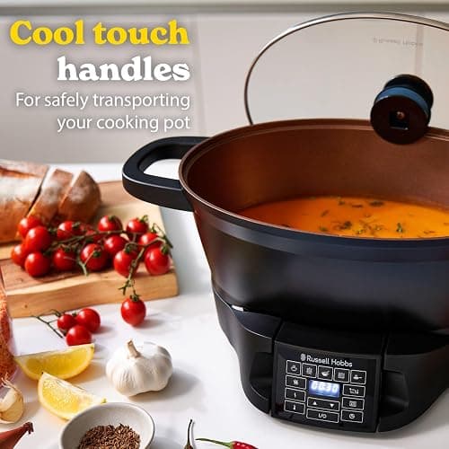 Russell Hobbs Good-to-Go 6.5L Electric Multicooker, 8 Functions, 750W | 8 Digital Cooking Functions Including Sear, Slow Cook, Steam, Boil, Keep Warm, Roast, Dishwasher Safe Parts thumbnail 4