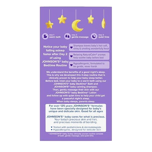 Johnson's Baby Sleepy Time Gift Set with Calming Bedtime Bath Wash, Lotion & Shampoo, Baby Bedtime Essentials with Relaxing NaturalCalm Aromas, Hypoallergenic & Paraben-Free, 3 Items thumbnail 6