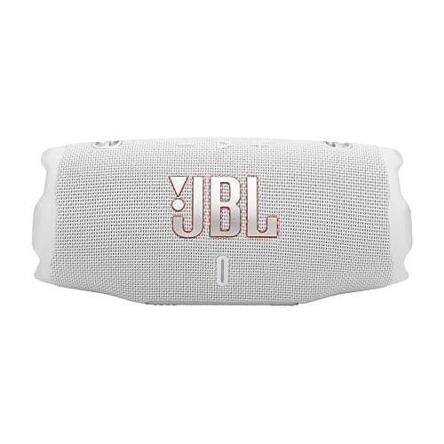 JBL Charge 6 - Portable Waterproof & Drop-Proof Bluetooth Speaker, Bold Pro Sound with AI Sound Boost, 28Hrs of Playtime, Built-in powerbank & Comes with a Sturdy/Removable Carrying Strap (White) thumbnail 8