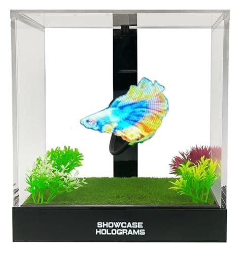 Showcase Holograms - Hologram Fish Tank | Holographic Aquarium with Moving Fish | Plug & Play, Lightweight & Durable | Perfect for Home, Office, Business or Gifts - Image 1
