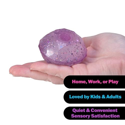 Schylling NeeDoh Groovy Jewel - Sensory Toy - Satisfying Super Sparkly Liquid Filling - Ages 3 and Up - Color May Vary; One Per Pack thumbnail 4
