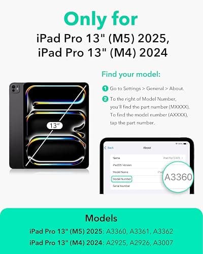 ESR for iPad Pro 13 Inch Case (M5/M4) 2025/2024, Rotating Case with Removable Magnetic Cover, Adjustable Portrait/Landscape Stand, 9 Standing Angles, Shift Series, Pink thumbnail 2