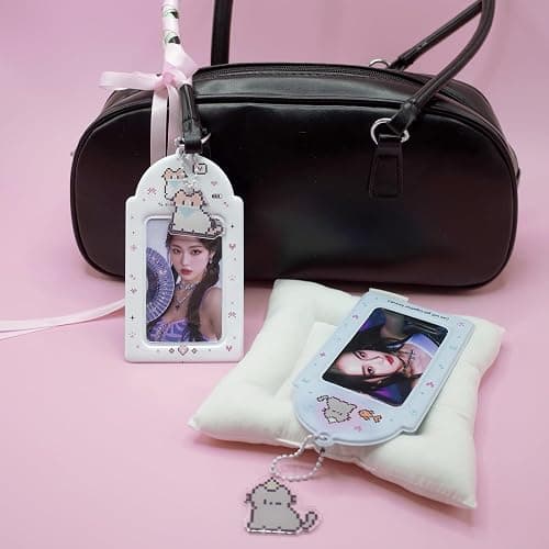 LQTIIITQL 2 Sets Photocard Holder with Cute Cat Keychain Y2K PhotoCard Holder Charm Holders Kawaii Photo Card Keychain ID Bus Card Holders Kawaii thumbnail 6