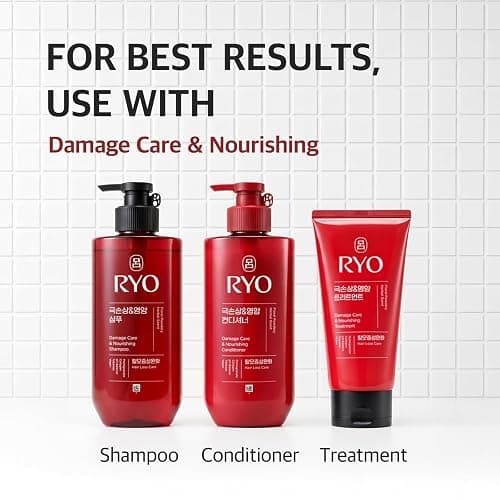 RYO Damage Care & Nourishing Shampoo with Korean Ginseng & Caffeine - Repair and Moisturizing, Anti Loss Care, Strengthening hair roots, 16 Fl Oz. thumbnail 8