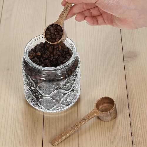 4 Pack Coffee Acacia Wooden Scoop Wooden Measuring Scoops for Canisters Jars 15ml 1 Tablespoon Small Coffee Scoop Acacia Woodens Measuring Spoons Home Kitchen Accessories for Beans Sugar Tea Bath Salt thumbnail 4