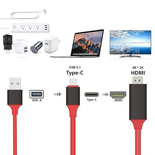 PRO USB-C HDMI Compatible with DJI Osmo Action at 4k with Power Port, 6ft Cable at Full 2160p@60Hz, 6Ft/2M Cable [RED/Thunderbolt 3 Compatible] thumbnail 7