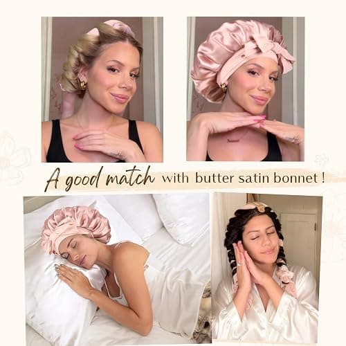 Yanibest Heatless Hair Curler, No Heat Hair Curlers to Sleep in, Super Soft Ribbon Wrap for Long Hair, Overnight Heatless Curling Set with Scrunchies and Clip, for All Hair types(Pink) thumbnail 5