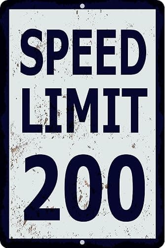 Funny Speed Limit 200 Sign, 8x12" Rust-Free Aluminum Road Sign - Cool Stuff Gift for Guys Room & Teen Boy Bedroom Decor | Durable Metal Tin Sign Wall Art for College Dorm & Garage thumbnail 2