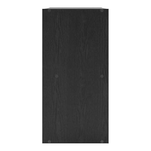 HOMES: INSIDE + OUT Apexa 4 Cube Storage Organizer Shelves, Stackable Wood Bookcase Fits Cubby Bins for Organization, Dorm Teen Room Decor & Home Office, Black thumbnail 16