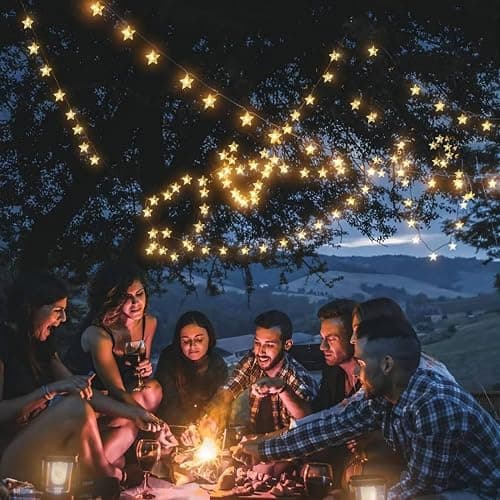 Star String Lights Battery Operated, 20 FT 40 LED 8 Modes Timer Warm White Twinkle Lights Hanging Fairy Light for Bedroom Room Office Party Home Indoor Outdoor Xmas Decor Tree Decorations thumbnail 5
