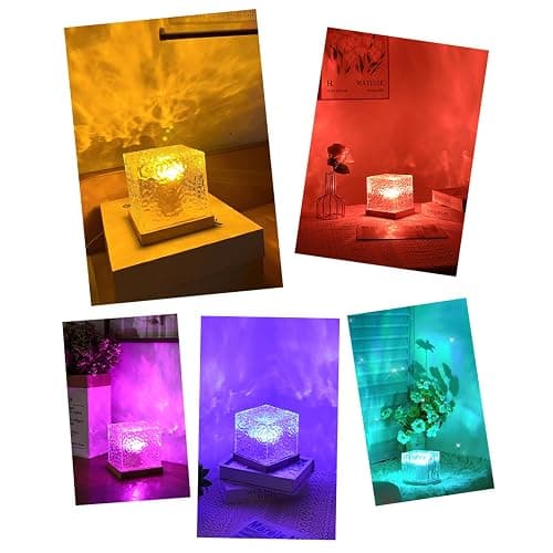 Growalleter Ocean Wave Projector Light, 16 Color Rechargeable Ocean Lamp, with Power Touch Control and Remote Control Luminorthe Cube Lamp, Bringing You Romance and Tranquility(Charge) thumbnail 6