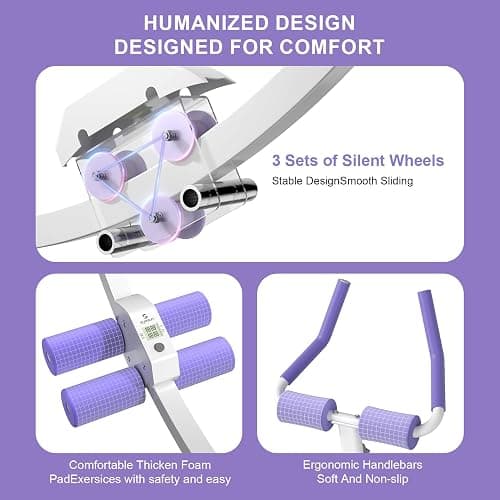 Home Gym Systems Ab Machine, Ab Workout Equipment, Adjustable Ab Trainer Machine for Abs Workout at Home Gym, Foldable, Knee Protection, Abdominal Trainer for Stomach thumbnail 3