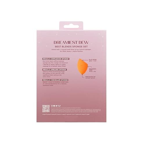 Real Techniques Dreamiest Dew 3 Piece Holiday Gift Set, Makeup Sponges For Blending Foundation & Concealer, Matte Or Dewy Base Application, Stocking Stuffer, Limited Edition, Latex-Free Foam thumbnail 10