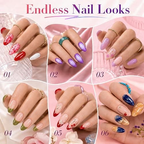 Beetles Fall Gel Polish Set, Fingertip Palette Collection, 32 Colors | With Base Glossy Matte Glitter Top Coat, Pink Red Blue Purple Brown Yellow Green Black White Gel, UV LED Lamp Nails Gifts thumbnail 4