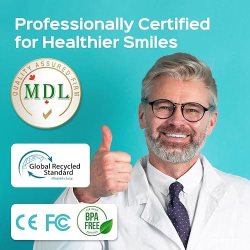 COSLUS C50 Water Flosser for Teeth: 4 Modes & 5 Intensities Water Dental Pick with MDL Accepted for Orthodontic, Braces & Gums Care - Portable for Travel, 4 Tips for Family Use, BPA-Free, Black thumbnail 2
