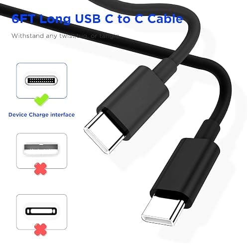 iPhone 17 16 15 Charger Fast Charging,2Pack 20W Apple iPad USB C Wall Chrager Block with 6FT USB C to C Cable for iPhone 17/Pro/Pro Max/17 Air/ 16/16 Pro/16 Pro Max/15/Plus/Pro/Pro Max (Black) thumbnail 2