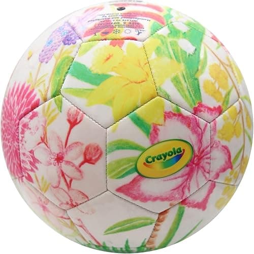 Icon Sports Officially Licensed U.S. Soccer Federation Size 5 Soccer Ball | Crayola & Fox Sport Collaboration Flower Ball by Elysa Garcia (NO Ball Box) thumbnail 9