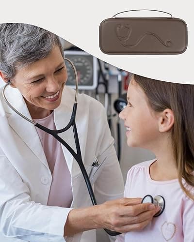 Hard Stethoscope Case for 3M Classic III, Lightweight II S.E, MDF Acoustica Stethoscope, Stethoscopes Carrying Case with Mesh Bag for Nurse Accessories Gauze Penlights Cotton Swabs thumbnail 7