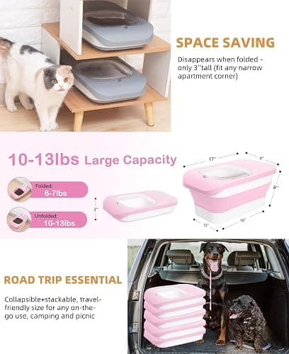 DDMOMMY 10-13 Lbs Dog Food Container, Collapsible Pet Food Storage Containers with Airtight Lid, Pet Food Scoop and Silicone Dog Bowl, Dog Food Storage Container Dry Food for Dog, Cat thumbnail 9
