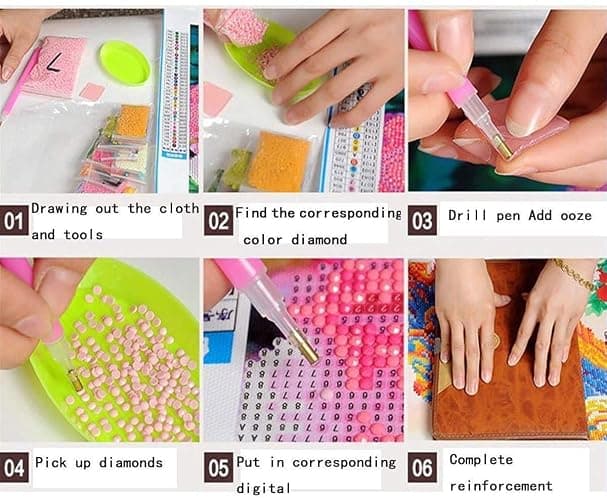 DIY 5D Diamond Painting by Number Kits, Crystal Rhinestone Diamond Embroidery Paintings Pictures Arts Craft for Home Wall Decor & Relaxation (Castle,30 * 40cm) thumbnail 5