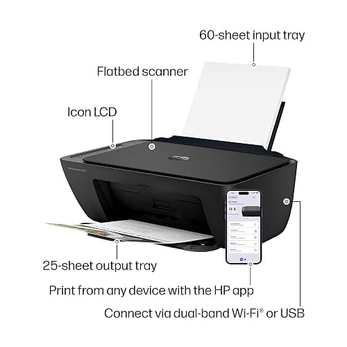 HP DeskJet 2955 Wireless All-in-One Color Inkjet Printer, Scanner, Copier, Best-for-Home, 3 Month Trial of Instant Ink Included, AI-Capable (A24HJA) thumbnail 5