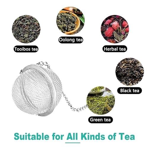 2Pack Tea Infuser with Cute Cat Charm,Premium Stainless Steel Loose Leaf Tea Strainer Tea Steeper Tea Ball Tea Infusers for Loose Tea thumbnail 6