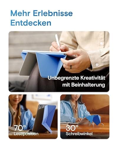 MOFT Dynamic Folio Hülle für 11" iPad Pro (M4 2024/M5 2025), Schlanke Magnetische Tablet Hülle mit Ständer und über 20 Betrachtungswinkeln, Auto Wake/Sleep-Funktion - Panna Cotta thumbnail 7