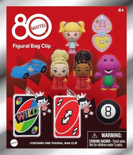 Mattel 80th Anniversary Series 1 – 5" Collectible Bag Clip – Blind Bag (ONE Random Figure) – Toy Brand Character Keychain/Backpack Accessory | Official Licensed Merchandise - Image 1