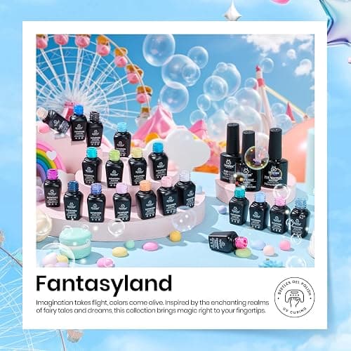 Beetles Gel Nail Polish Set- 23Pcs Color Gel Polish with Base Gel Top Coat Bright Colors, Gel Polish Kit Blue Pink Purple Orange Green Glitter Soak Off Uv Led Trendy Rainbow Nail Art thumbnail 3