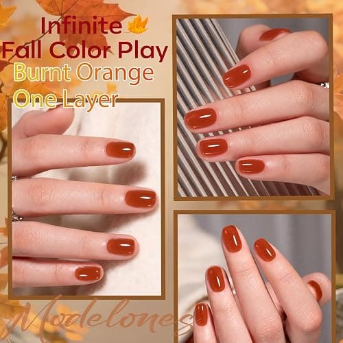 modelones Nail Strengthener and Growth Nail Hardener Red Orange Nail Polish | Extra Strong and Growth Nail Repair Damaged Nails Strengthening Polish Ridge Filler for Nails & Toenails 15ML thumbnail 3