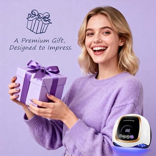 UV LED Nail Lamp, Gugusure Upgrade 180W Nail Dryer for Gel Polish with LCD Display, Auto Sensor and 4 Timer Settings, Professional Curing Lamp Light with 42 Beads for Salon and Home thumbnail 8