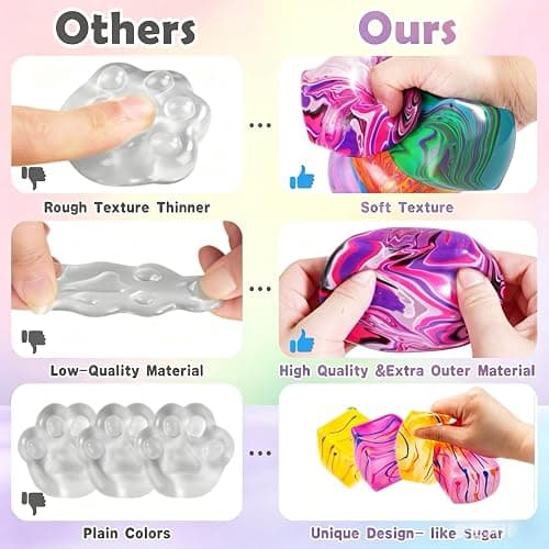 1 Pack Fidget Toys Squishy Stress Cube, Stress Balls for Kids Adults Squishies Stress Relief, Sugar Sensory Toys for Kids with Autism, Fidgets for Classroom Prize Toys thumbnail 4